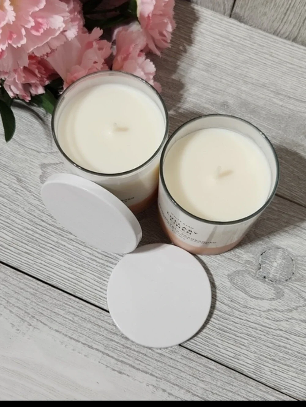 Bath & Body Works Lullaby Linen 8oz Single Wick Candles X2 - Picture 3 of 3